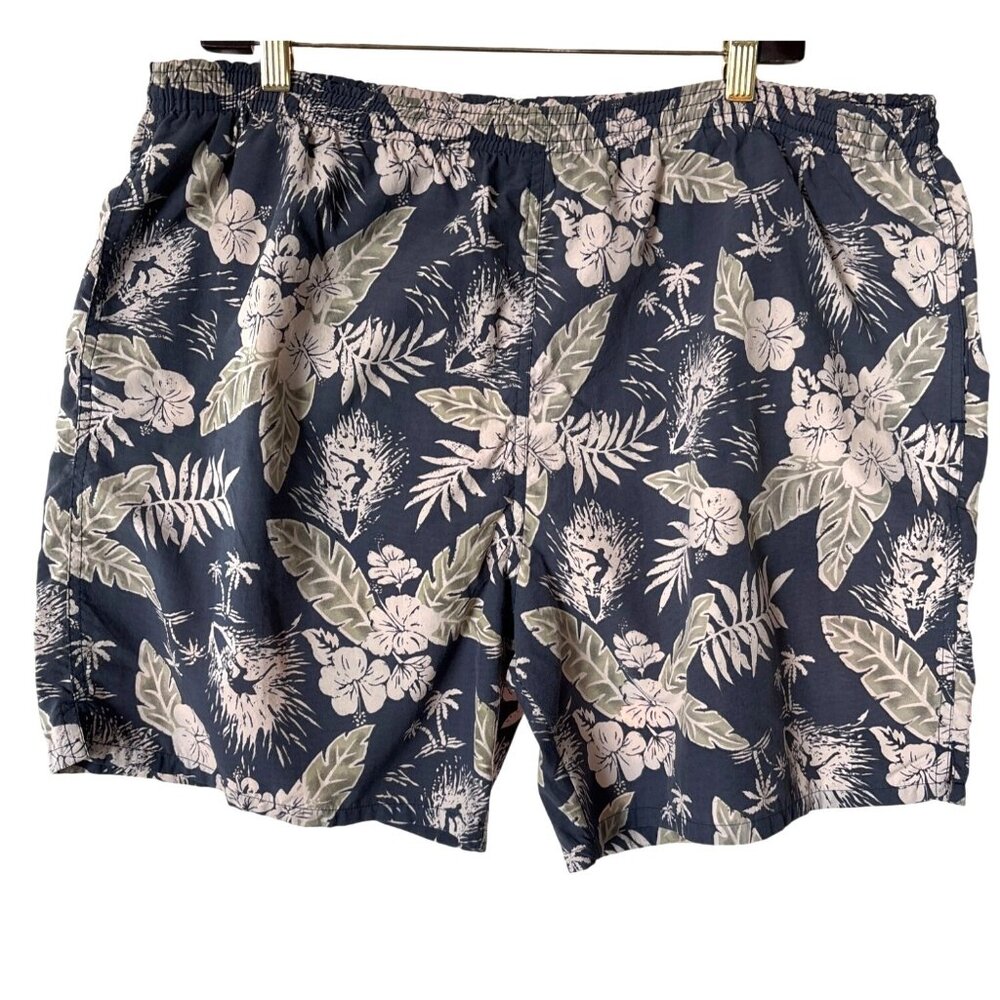 Burma Bibas‎ Swim Trunks Size XL Men's Tropical Floral Print Lined Pockets